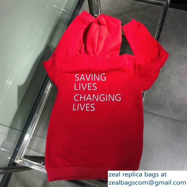 Balenciaga Supports World Food Programme Hoodie Sweater Red 2018 - Click Image to Close