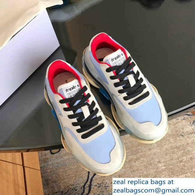 Balenciaga Triple S Trainers Multimaterial Cushioning Sole Sneakers 01 2018 - Click Image to Close