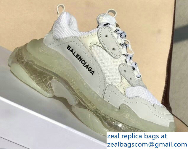 Balenciaga Triple S Trainers Multimaterial Cushioning Sole Sneakers 06 2018 - Click Image to Close