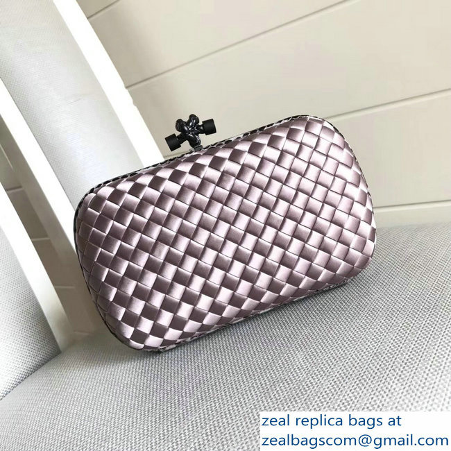 Bottega Veneta Intrecciato Chain Knot Clutch Bag Lilac 2018 - Click Image to Close