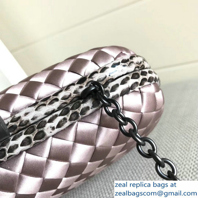 Bottega Veneta Intrecciato Chain Knot Clutch Bag Lilac 2018 - Click Image to Close