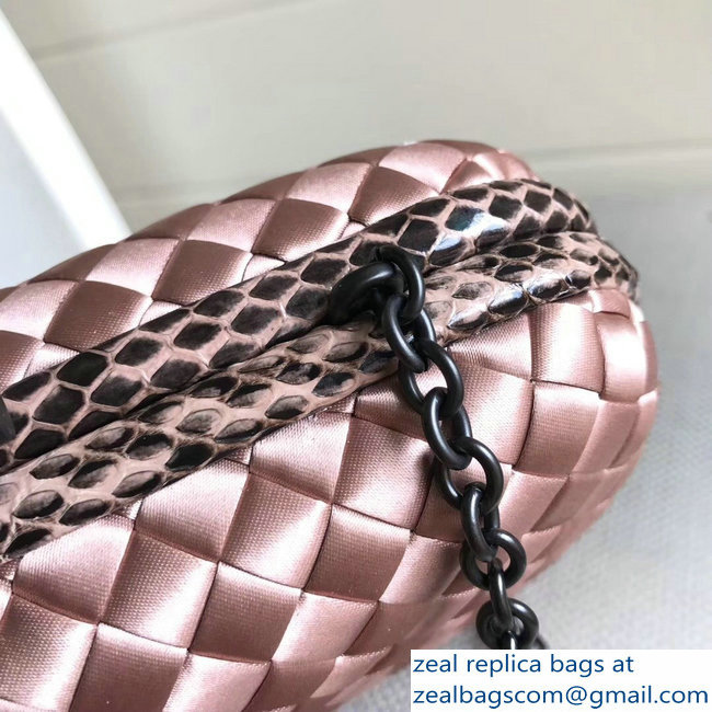 Bottega Veneta Intrecciato Chain Knot Clutch Bag Nude Pink 2018 - Click Image to Close