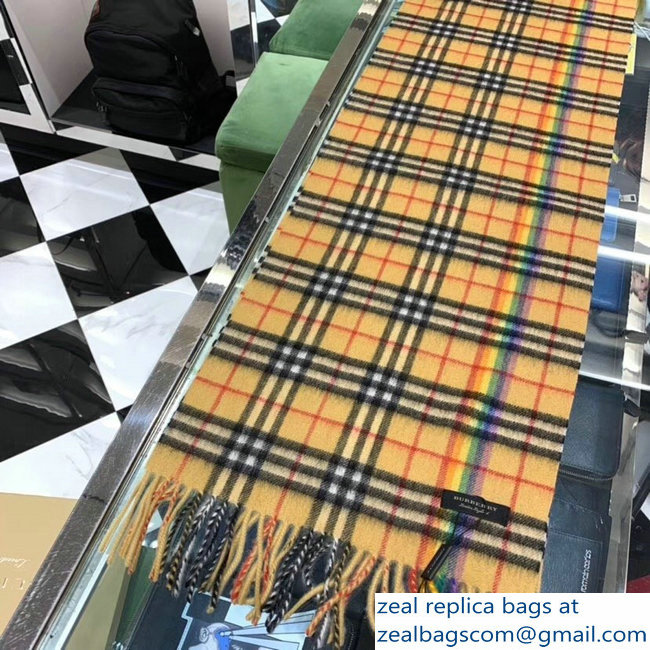 Burberry Rainbow Vintage Check Scarf 2018