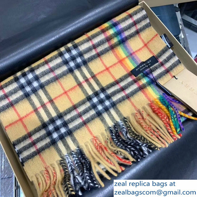 Burberry Rainbow Vintage Check Scarf 2018