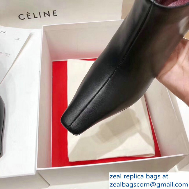Celine Facetted Heel Ankle Boots Black 2018 - Click Image to Close