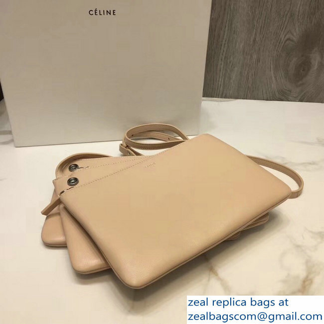 Celine Trio Crossbody Large Bag Beige