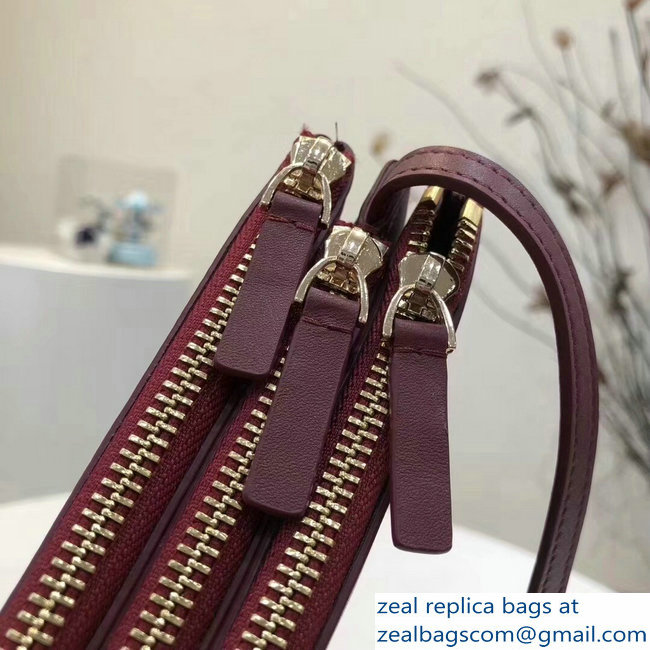 Celine Trio Crossbody Large Bag Burgundy