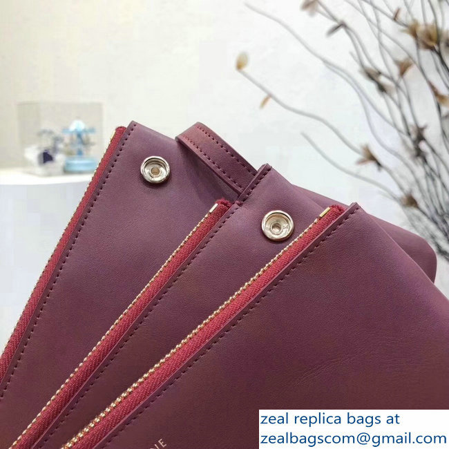 Celine Trio Crossbody Large Bag Burgundy