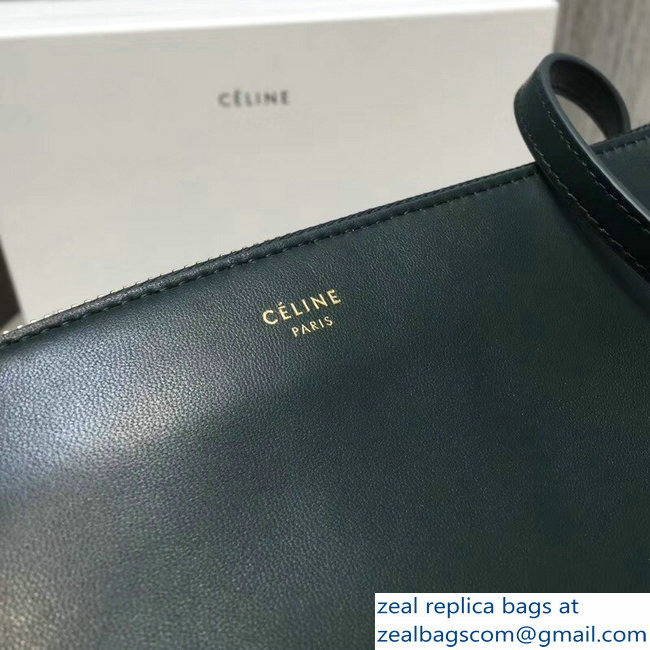 Celine Trio Crossbody Large Bag Dark Green - Click Image to Close