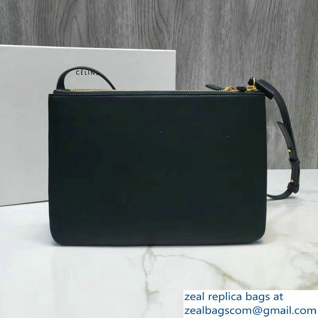 Celine Trio Crossbody Large Bag Dark Green