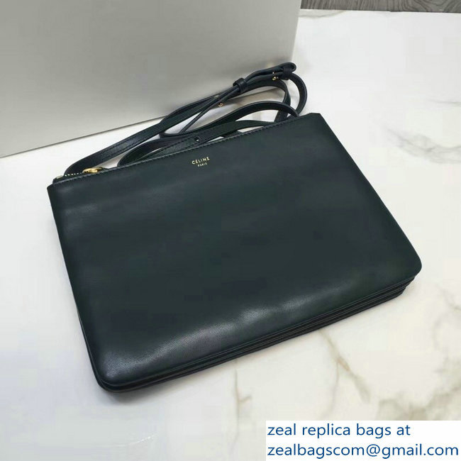 Celine Trio Crossbody Large Bag Dark Green