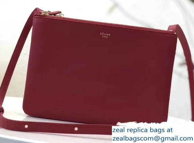 Celine Trio Crossbody Large Bag Red