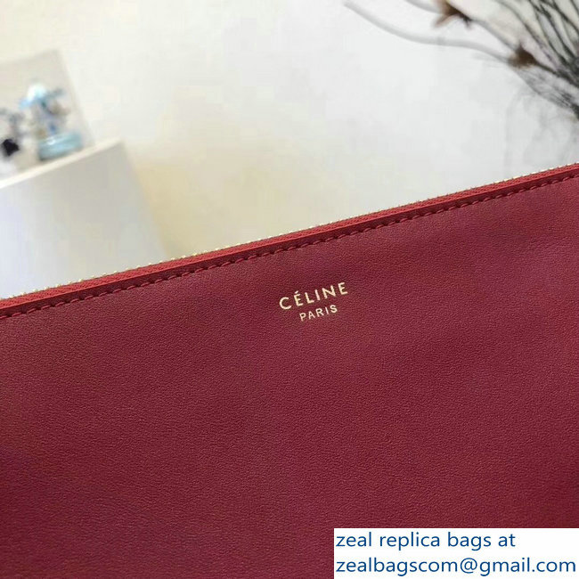 Celine Trio Crossbody Large Bag Red - Click Image to Close