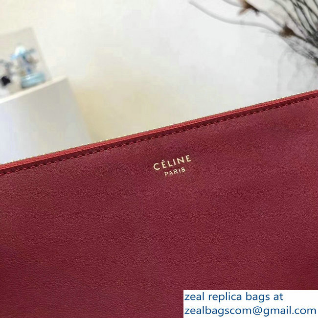 Celine Trio Crossbody Large Bag Red