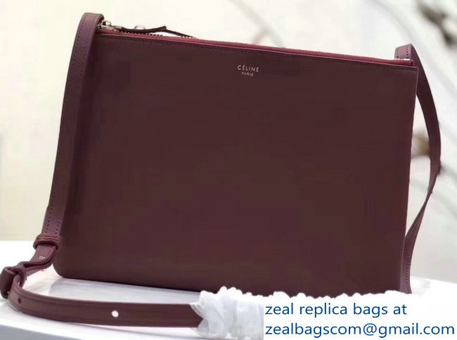 Celine Trio Crossbody Small Bag Burgundy