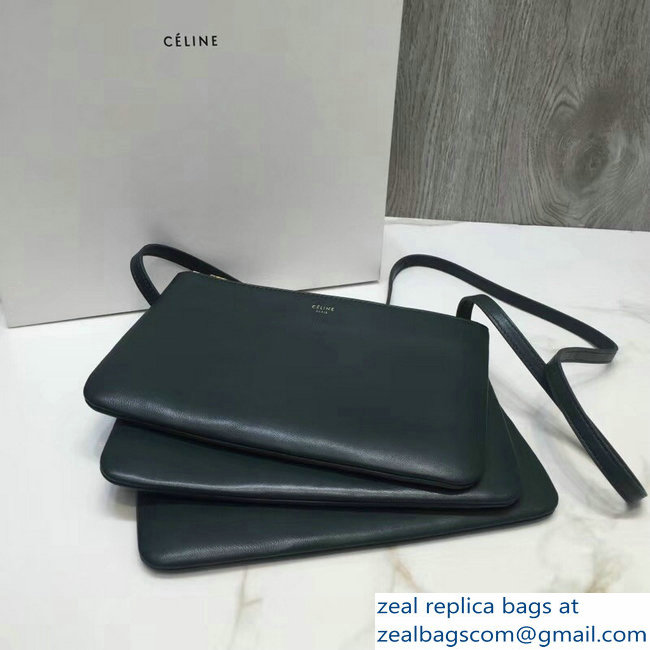 Celine Trio Crossbody Small Bag Dark Green