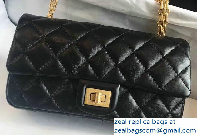 Chanel Aged Calfskin 2.55 Reissue Waist Bag A57791 Black 2018