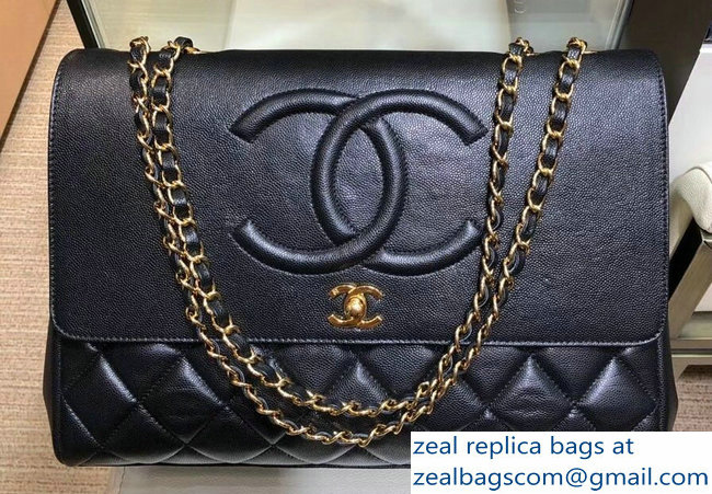 Chanel CC Logo Flap Bag A92233 Black 2018