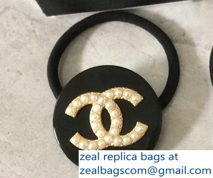 Chanel CC Logo Headband Black 2018