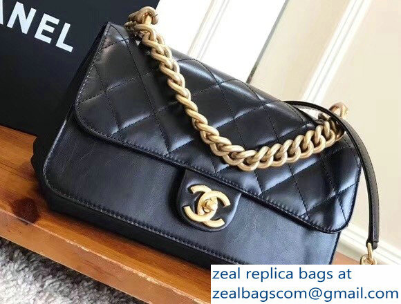 Chanel Chain Flap Medium Bag Black 2018