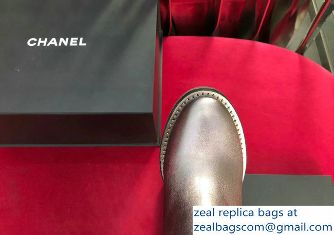 Chanel Heel 4.5cm/8.5cm CC Logo Short Boots G31204/G31285 Gun Color 2018
