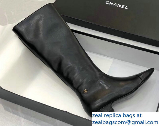 Chanel High Boots G34281 Black 2018