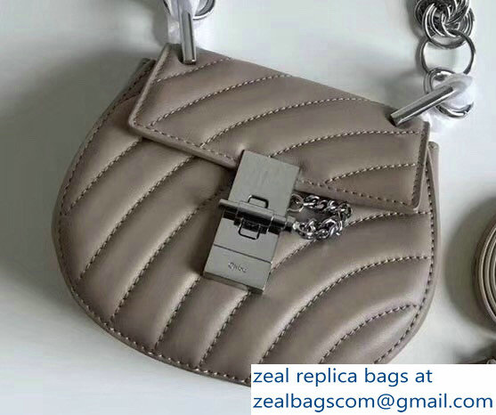 Chloe Quilted Drew Bijou Shoulder Bag Camel with Silver Chain 2018 - Click Image to Close