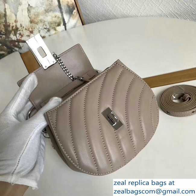 Chloe Quilted Drew Bijou Shoulder Bag Camel with Silver Chain 2018 - Click Image to Close