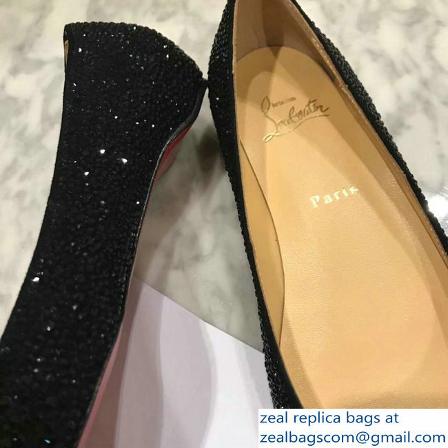 Christian Louboutin Follies Strass Flats Black