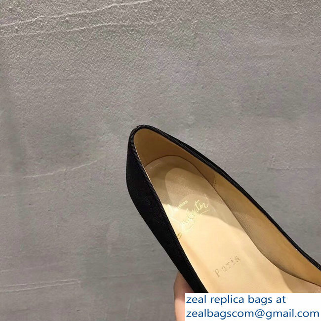 Christian Louboutin Heel 8.5cm Yellow Stripe Pumps Suede Black