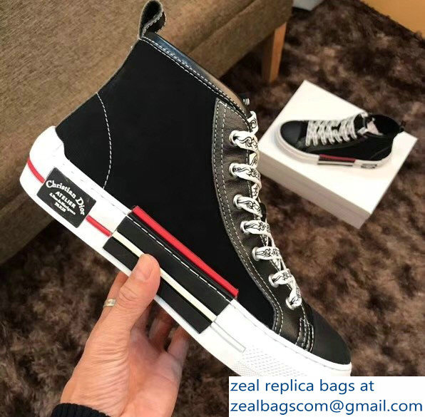Dior B23 High-Top Trainer Men's Sneakers In Technical Canvas