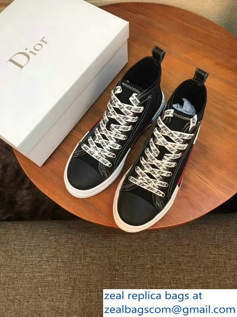 Dior B23 High-Top Trainer Men's Sneakers In Technical Canvas - Click Image to Close