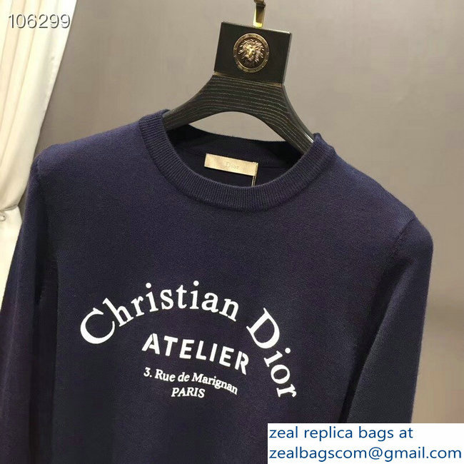 Dior Christian Dior Atelier Print Sweater Blue 2018 - Click Image to Close