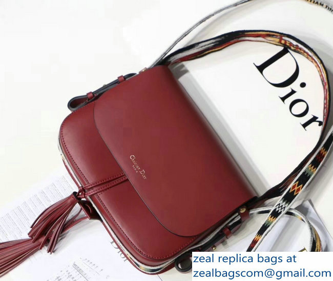 Dior Diorodeo Flap Bag In Red Supple Calfskin 2018 - Click Image to Close