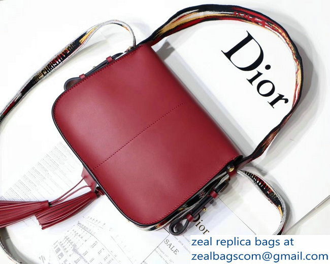 Dior Diorodeo Flap Bag In Red Supple Calfskin 2018