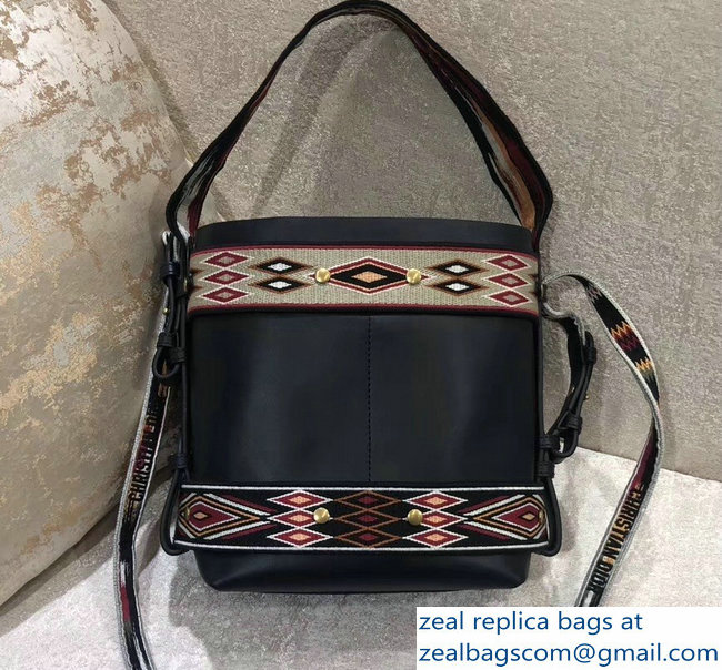 Dior Diorodeo Hobo Bag In Black Supple Calfskin 2018