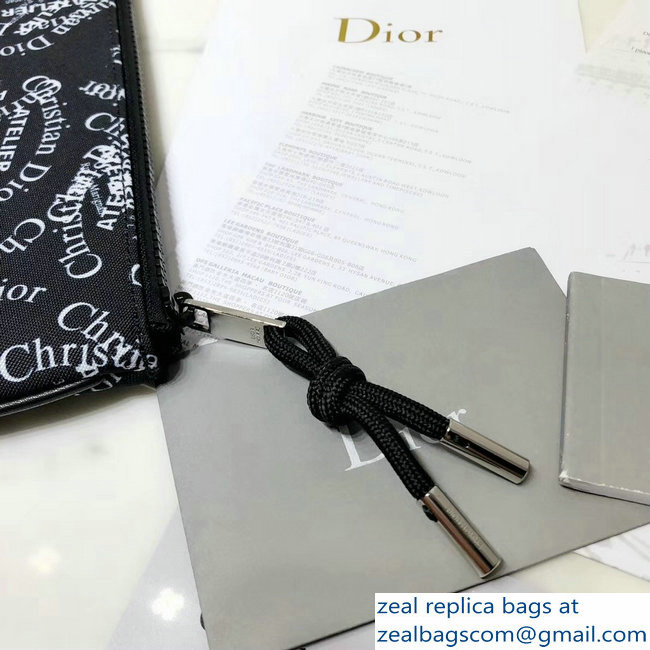 Dior Flat Pouch Clutch Bag All Over Logo 2018