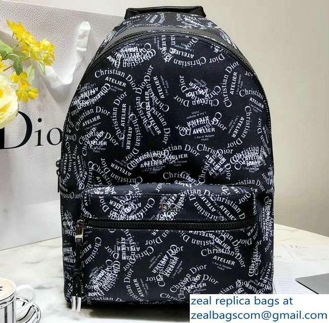 Dior Rider Rucksack Backpack Bag All Over Logo 2018 - Click Image to Close