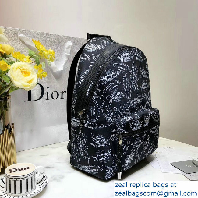 Dior Rider Rucksack Backpack Bag All Over Logo 2018 - Click Image to Close