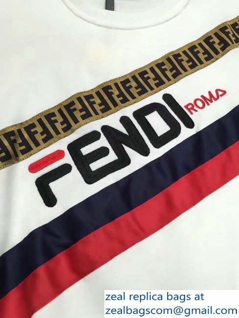 FENDI LOGO SWEATERSHIRT WHITE 2018