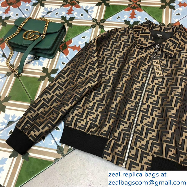 Fendi All-Over FF Logo Printed Jacket 2018