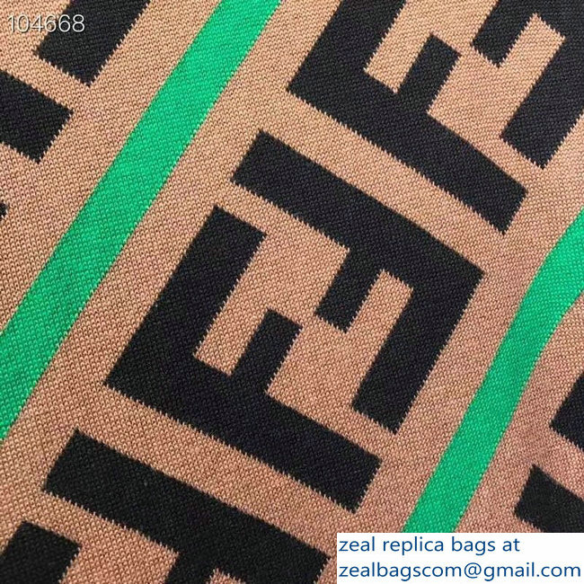 Fendi All Over FF Logo Sweater Green/Brown 2018 - Click Image to Close