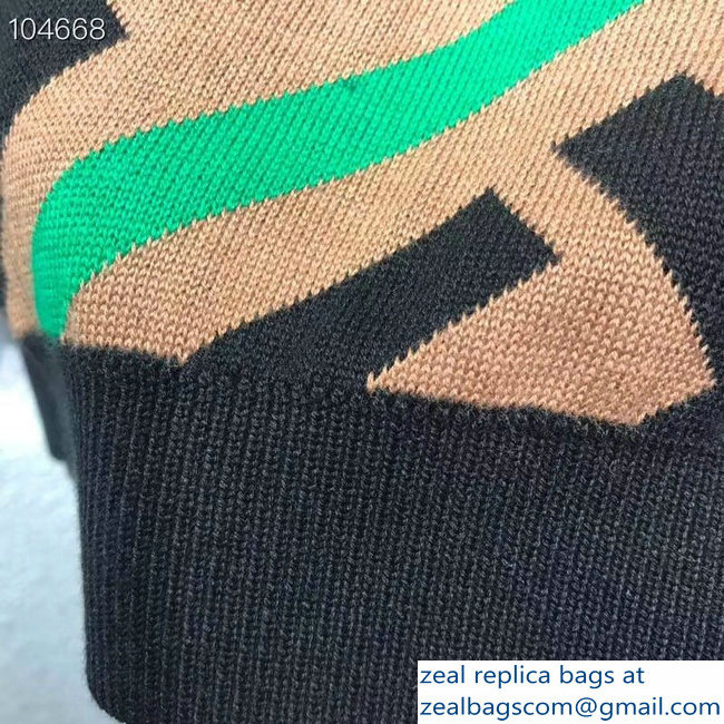 Fendi All Over FF Logo Sweater Green/Brown 2018