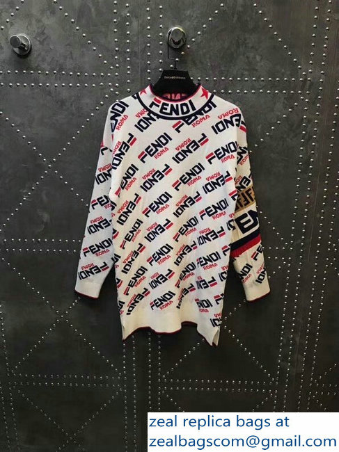 Fendi All-Over Fendi Mania Pattern Printed Pullover Sweater 2018 - Click Image to Close
