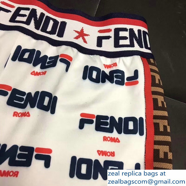 Fendi All-Over Fendi Mania Pattern Printed Tracksuit Pants 2018