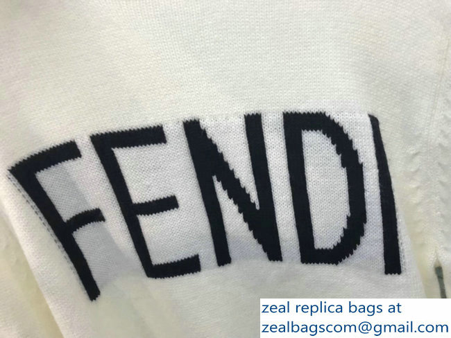 Fendi Black Logo Sweater White 2018