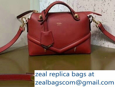 Fendi Embossed Metal Studs Bag Bugs Eyes Mini By The Way Boston Bag Red 2018