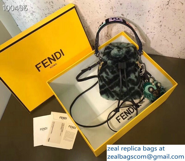 Fendi FF Print Shearling Mon Tresor Bucket Mini Bag 02 2018 - Click Image to Close