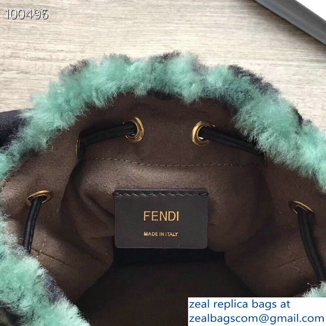 Fendi FF Print Shearling Mon Tresor Bucket Mini Bag 02 2018 - Click Image to Close