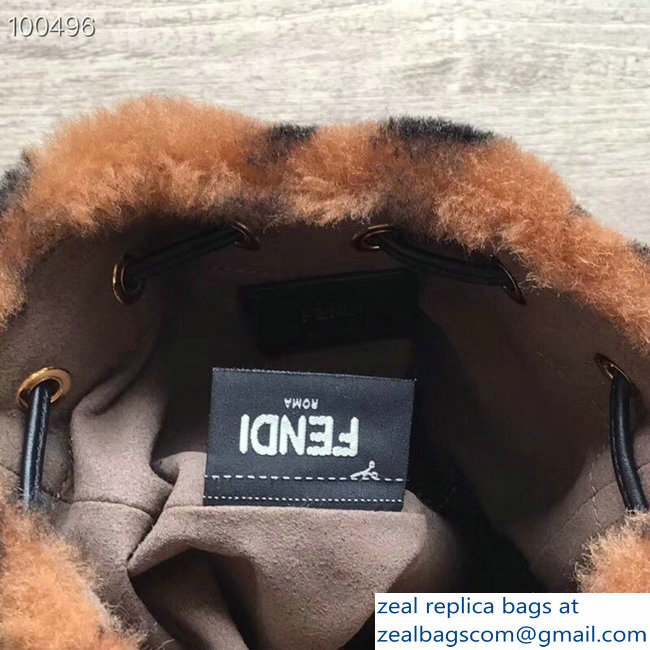 Fendi FF Print Shearling Mon Tresor Bucket Mini Bag 03 2018 - Click Image to Close